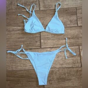 Zaful Two Piece Bikini Set Blue Size 4 NWT